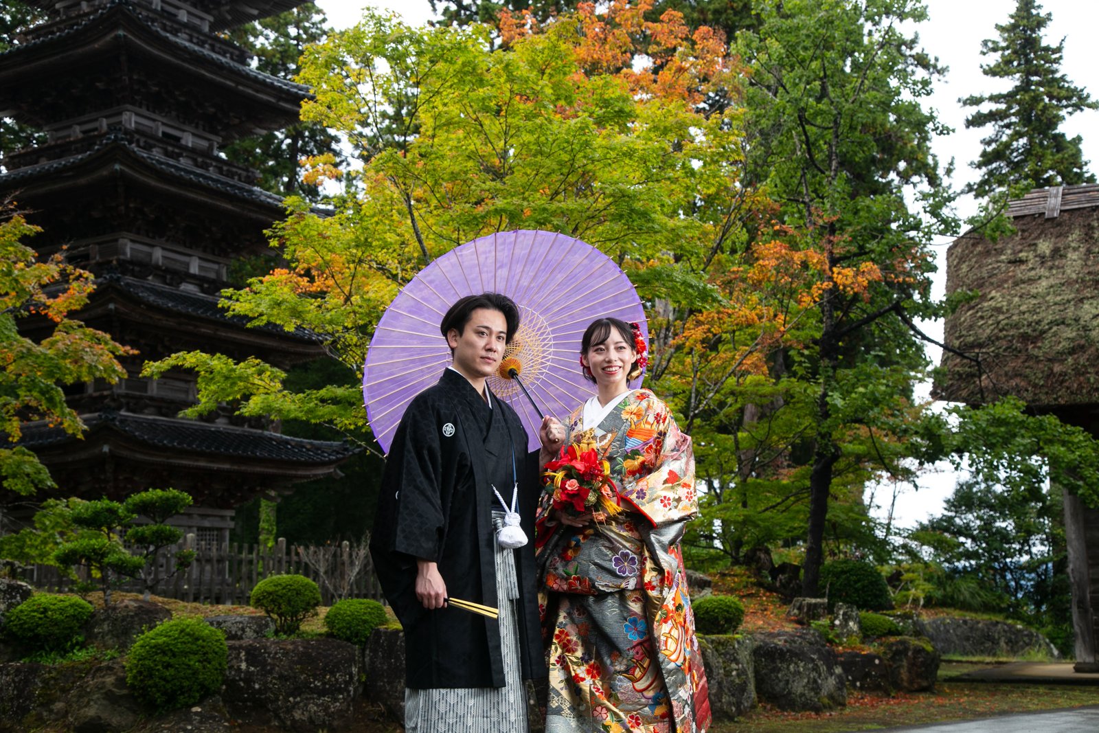 歴史ある寺院での和装ロケーション撮影