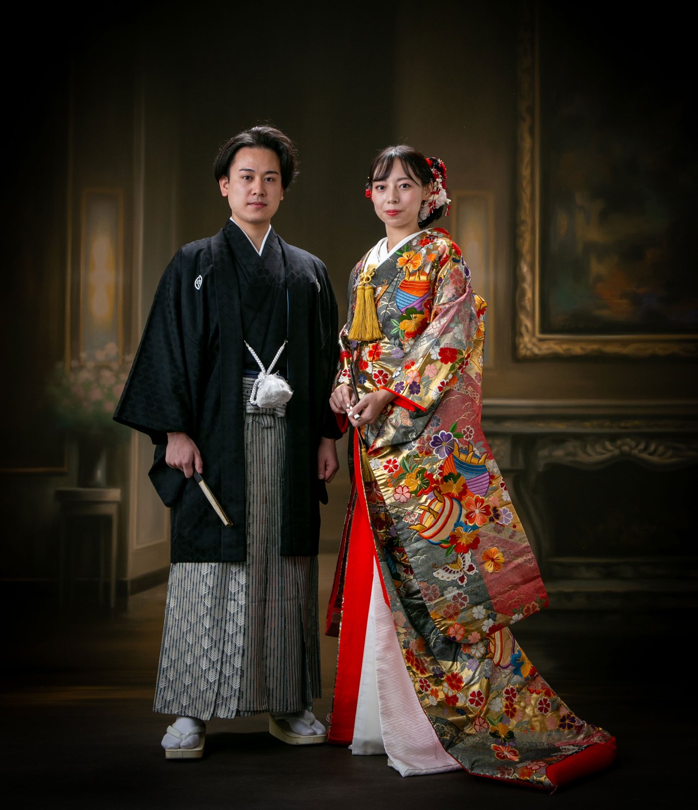 スタジオでの和装ポートレート